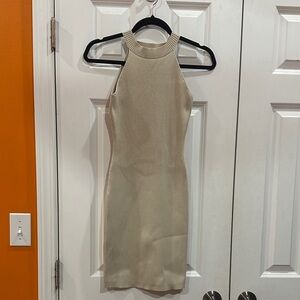 NWOT Sincerely Jules Cream Ribbed Mini Dress size XS